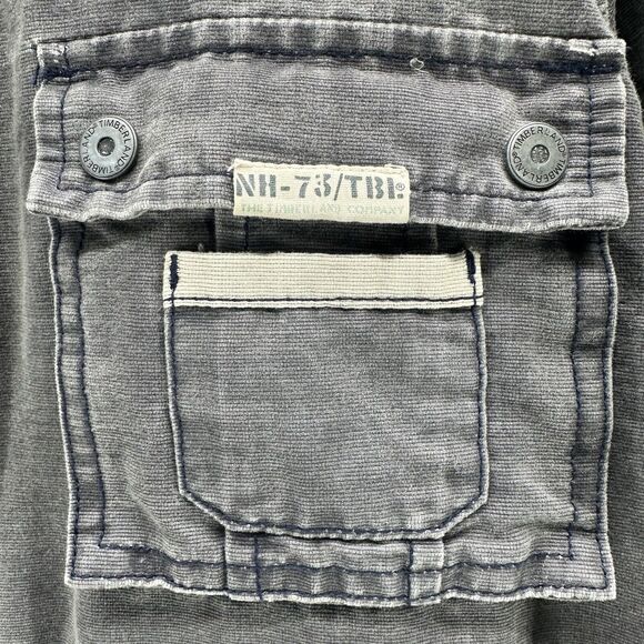 TIMBERLAND - Men's Gray Canvas Coat Field Chore Lined Jacket Size 14/Small - Picture 3 of 13